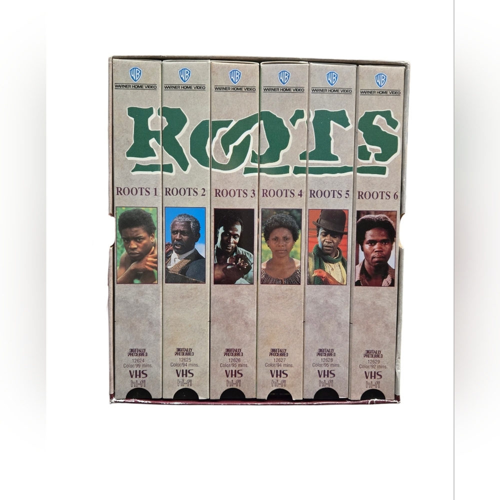 Roots Complete VHS Box Set 1977 Warner Home Video‎ 6 Tapes Vintage TV Miniseries